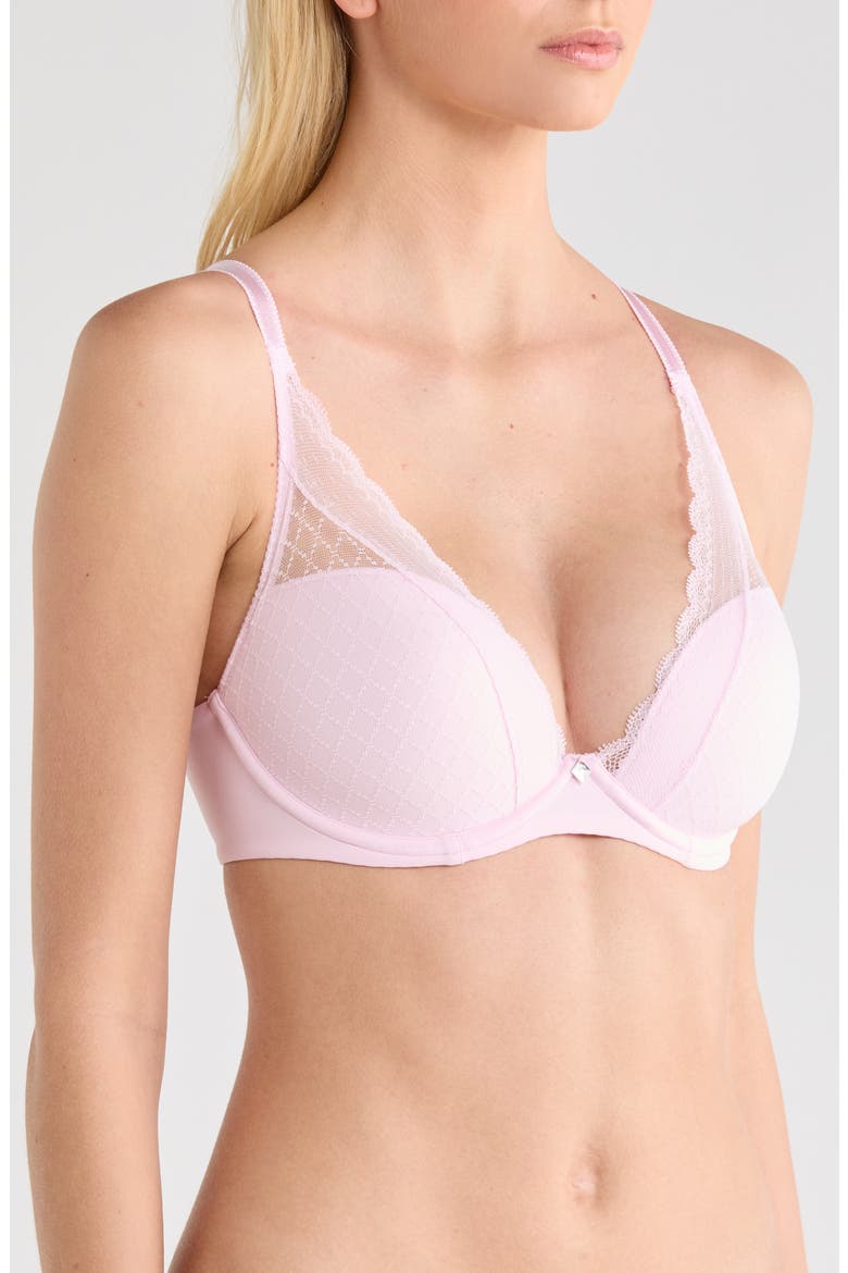 Norah Chic Plunge T-Shirt Bra, Alternate, color, CANDY PINK