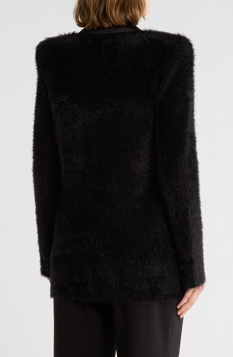 L'AGENCE Baileigh Mixed Media Blazer, Alternate, color, Black