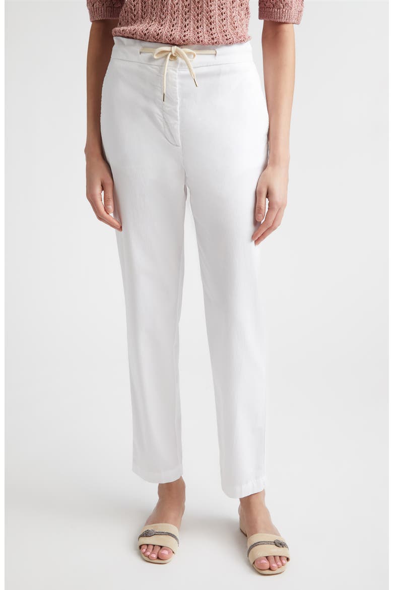 Tapered Ankle Pants, Main, color, 01 WHITE