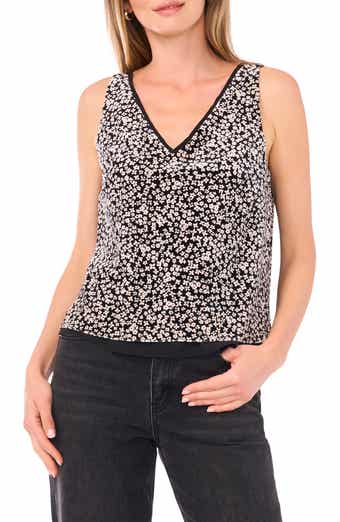 1.STATE V-Neck Printed Shell