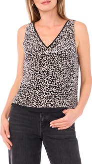 1.STATE V-Neck Printed Shell