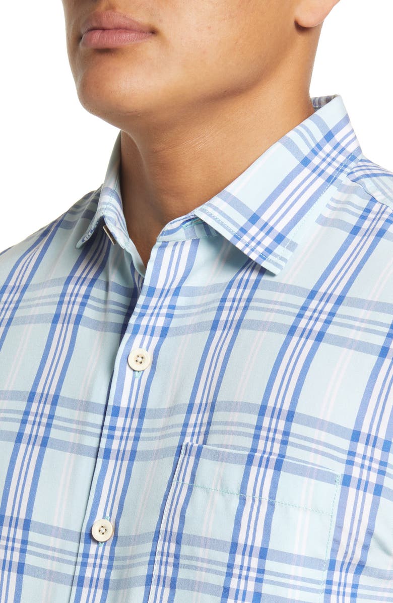 Tommy Bahama Coconut Point Plaid Short Sleeve Button-Up Shirt, Alternate, color, 
