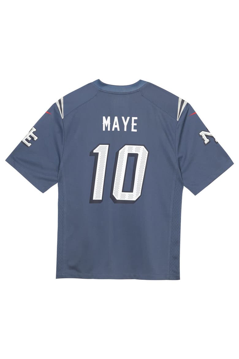 Preschool Nike Drake Maye Storm Blue New England Patriots 2025 Rivalries Collection Game Jersey, Alternate, color, Blue