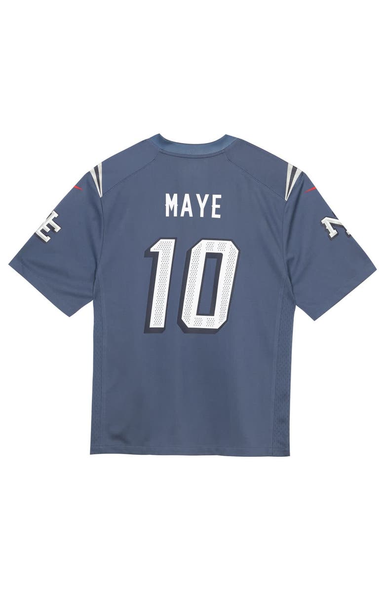 Nike Preschool Nike Drake Maye Storm Blue New England Patriots 2025 Rivalries Collection Game Jersey, Alternate, color, 