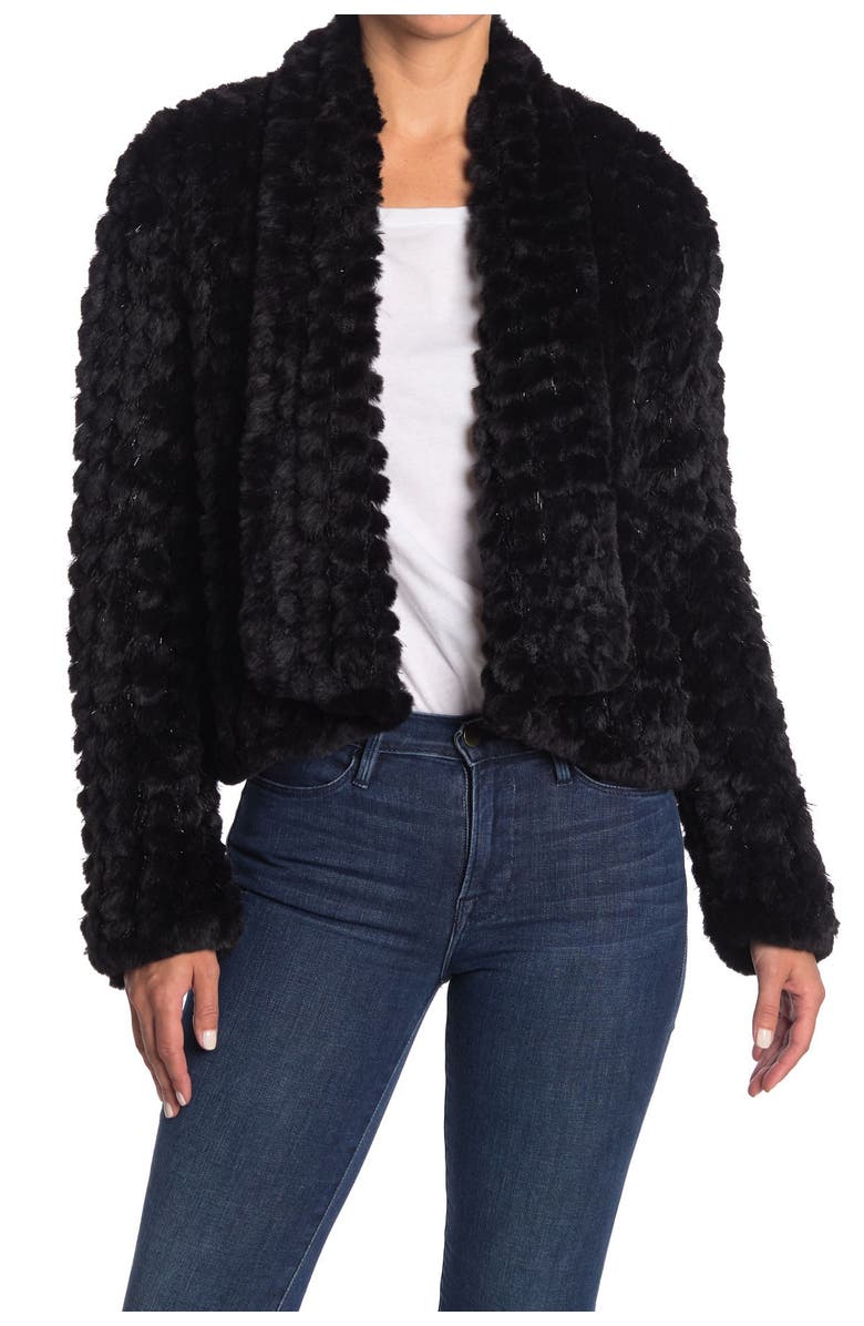 Love Token Glen Faux Fur Cardigan, Main, color,