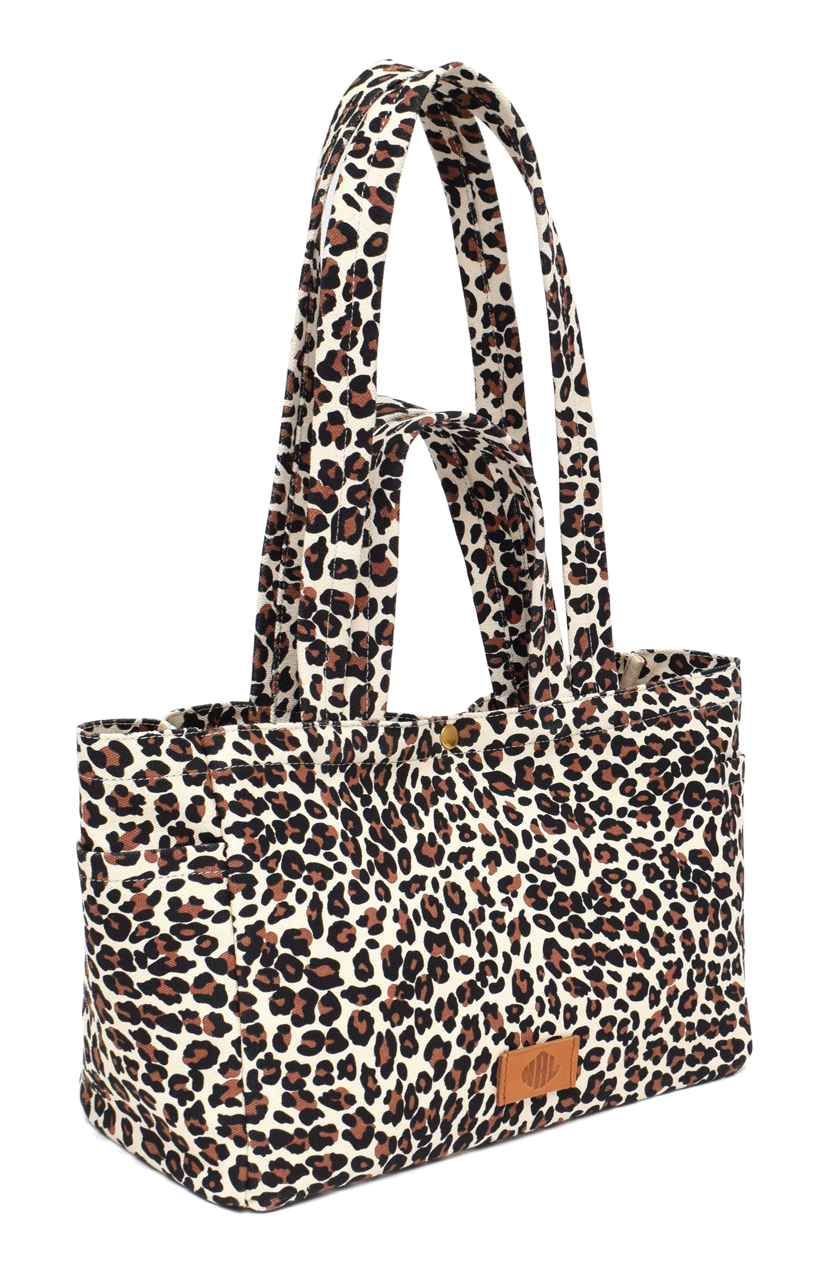 Sienna Leopard Print Cotton Tote, Alternate, color, LEOPARD