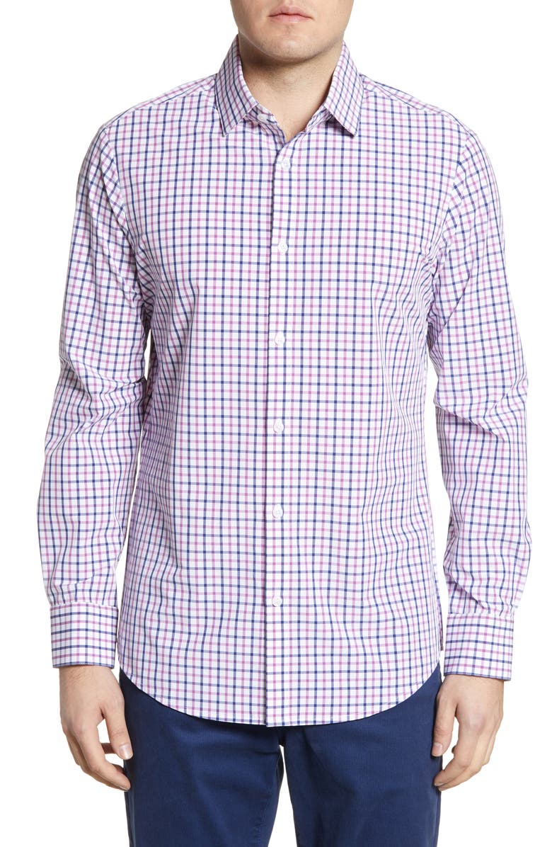 Mizzen+Main Gulph Trim Fit Check Shirt, Main, color, 
