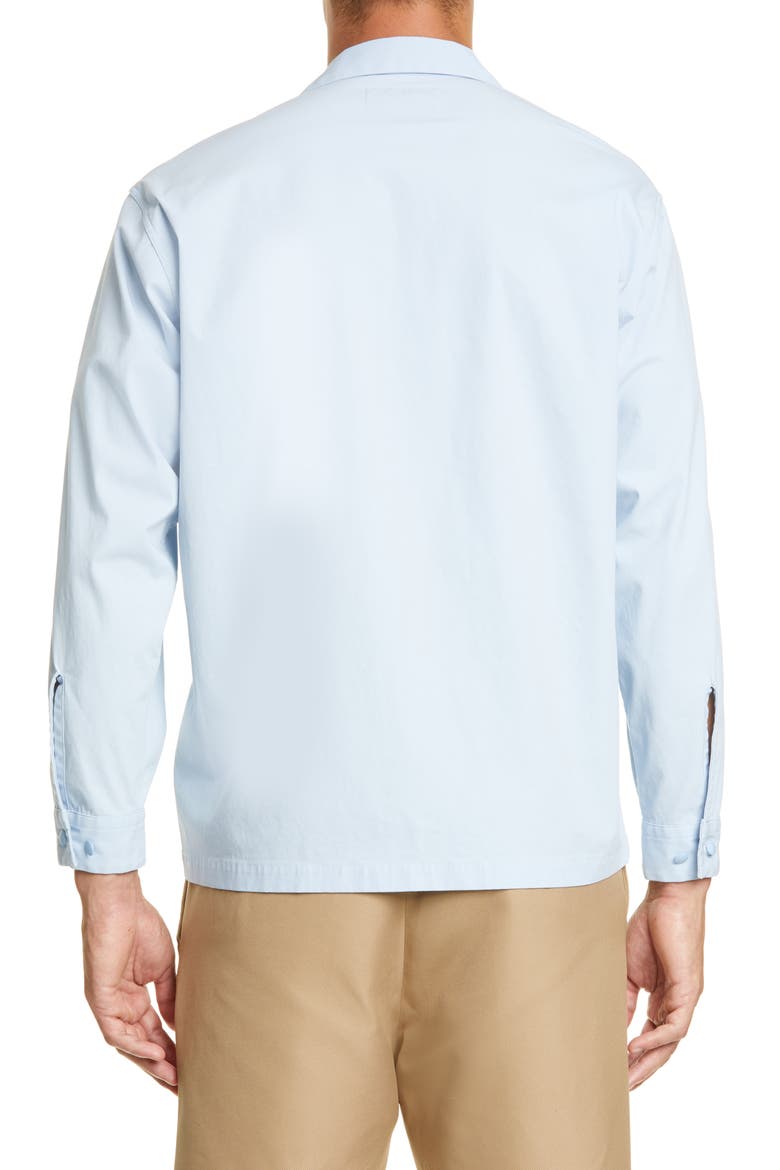 Long Sleeve Button-Up Camp Shirt (Nordstrom Exclusive), Alternate, color, GULF BLUE