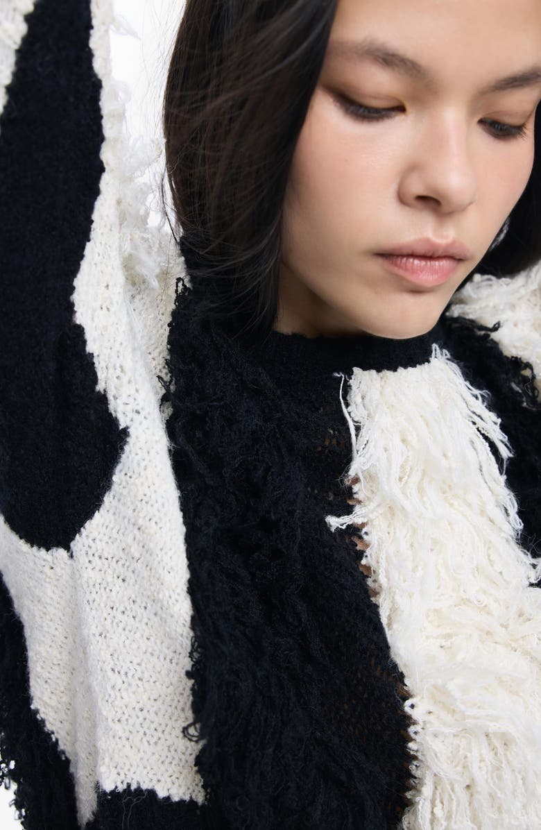 Desigual Fringe Sweater, Alternate, color, 