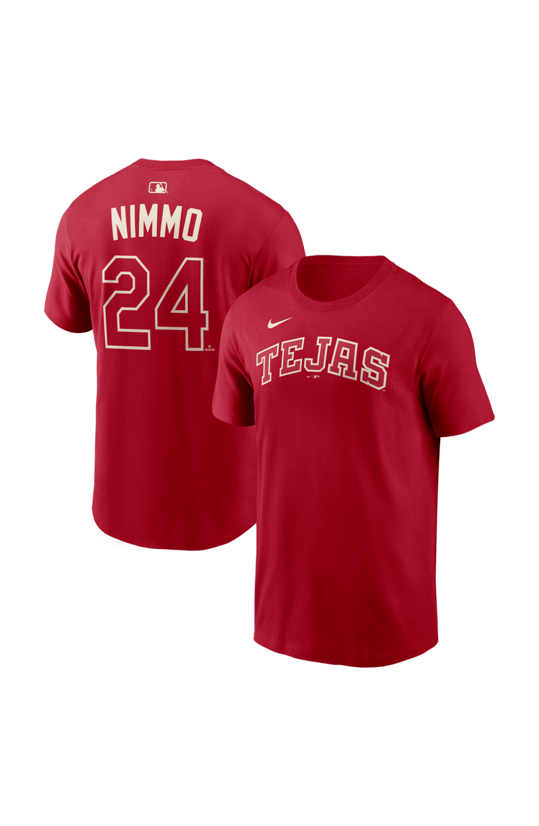 Nike Men's Nike Brandon Nimmo Red Texas Rangers 2026 City Connect Name & Number T-Shirt, Main, color, Red