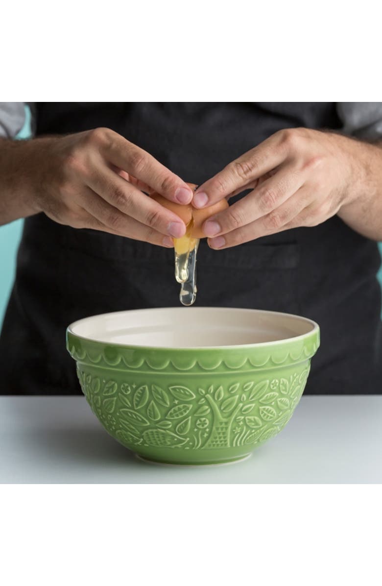 MASON CASH In The Forest Hedgehog Size 30 Mixing Bowl, Green, 1.15 Quart, Alternate, color, Green