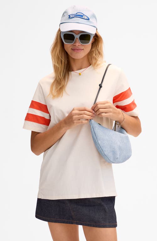 Clare V . Lune Denim Suede Shoulder Bag In Blue