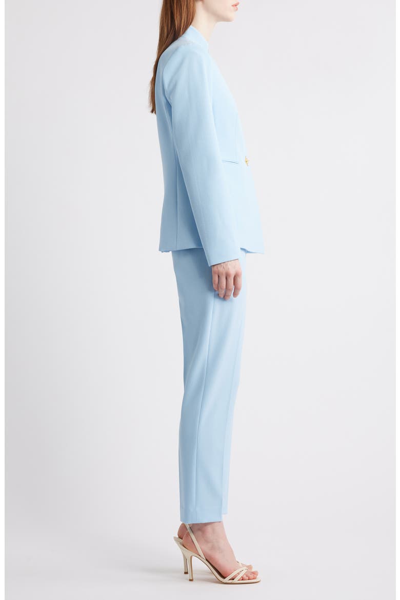 Notch Neck One-Button Jacket, Alternate, color, ICE BLUE