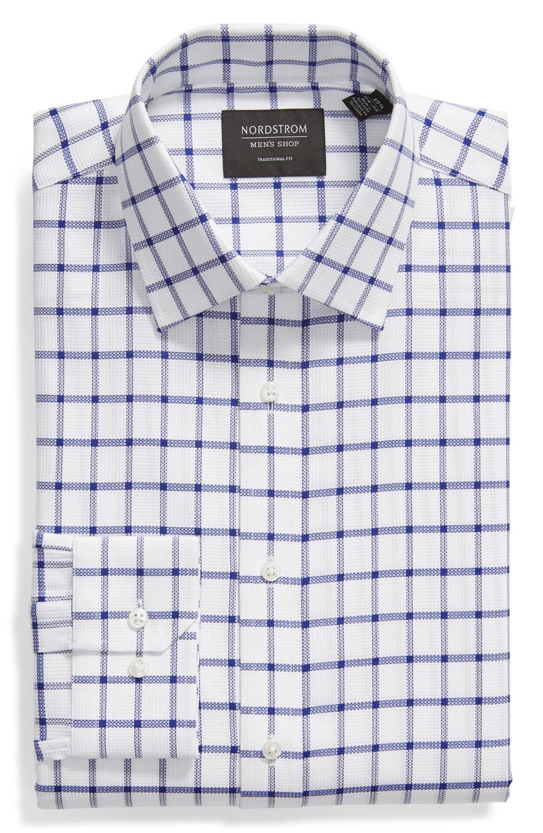 NORDSTROM MEN'S SHOP Traditional Fit Windowpane Dress Shirt, Alternate, color, 
