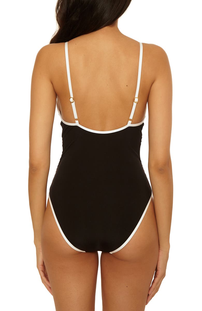 Trina Turk Triumph Braided One-Piece Swimsuit, Alternate, color, Black