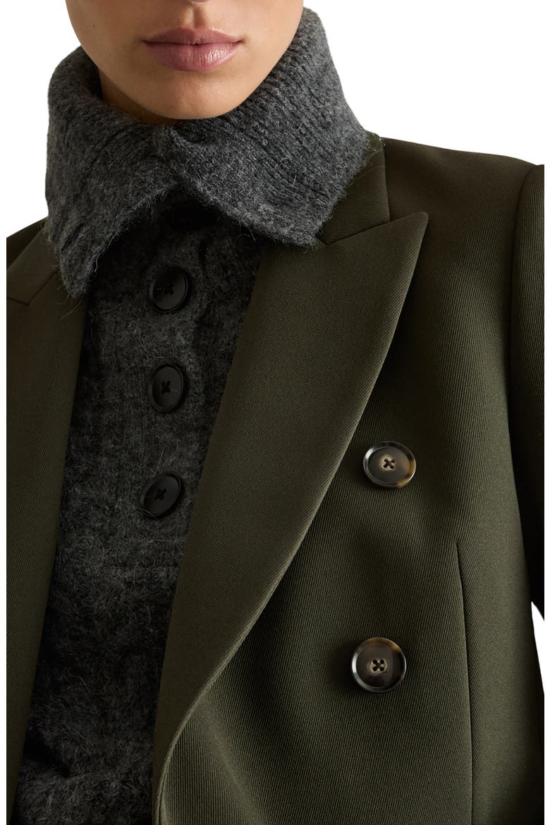 Priya Double Breasted Blazer, Alternate, color, GREEN