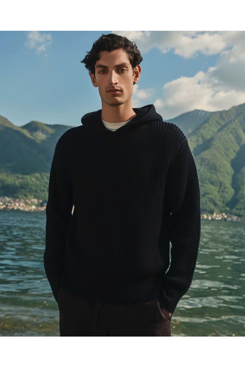 Kirk Relaxed Fit Knitted Hoodie, Alternate, color, NIGHT IRIS
