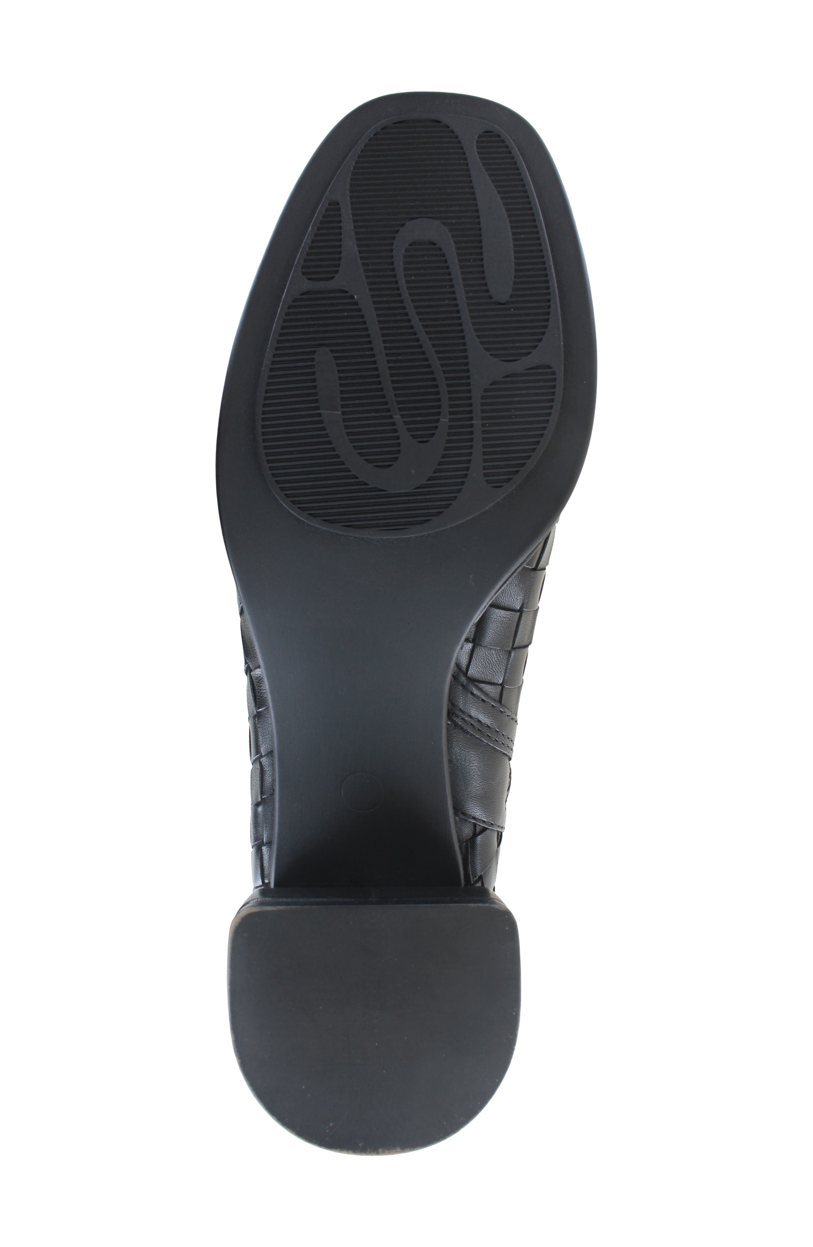 Gentle Souls Elodie Woven Bootie, Alternate, color, Black Leather