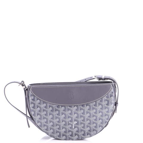 Hirondelle Shoulder Bag Coated Canvas and Leather