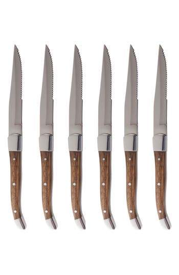Fortessa 6-piece Provencal Serrated Steak Knife In Brown