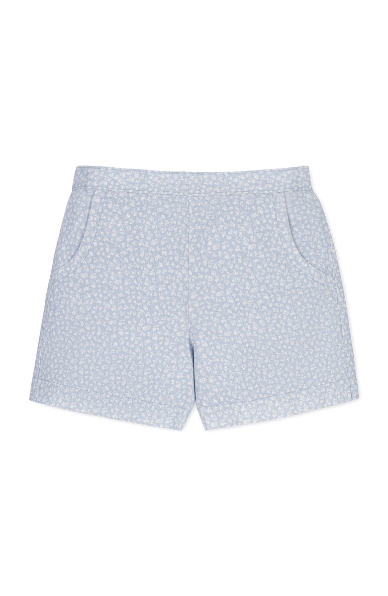 Hope & Henry Kids' Organic Seersucker Pull-On Short, Main, color, Blue Chateau Ditsy