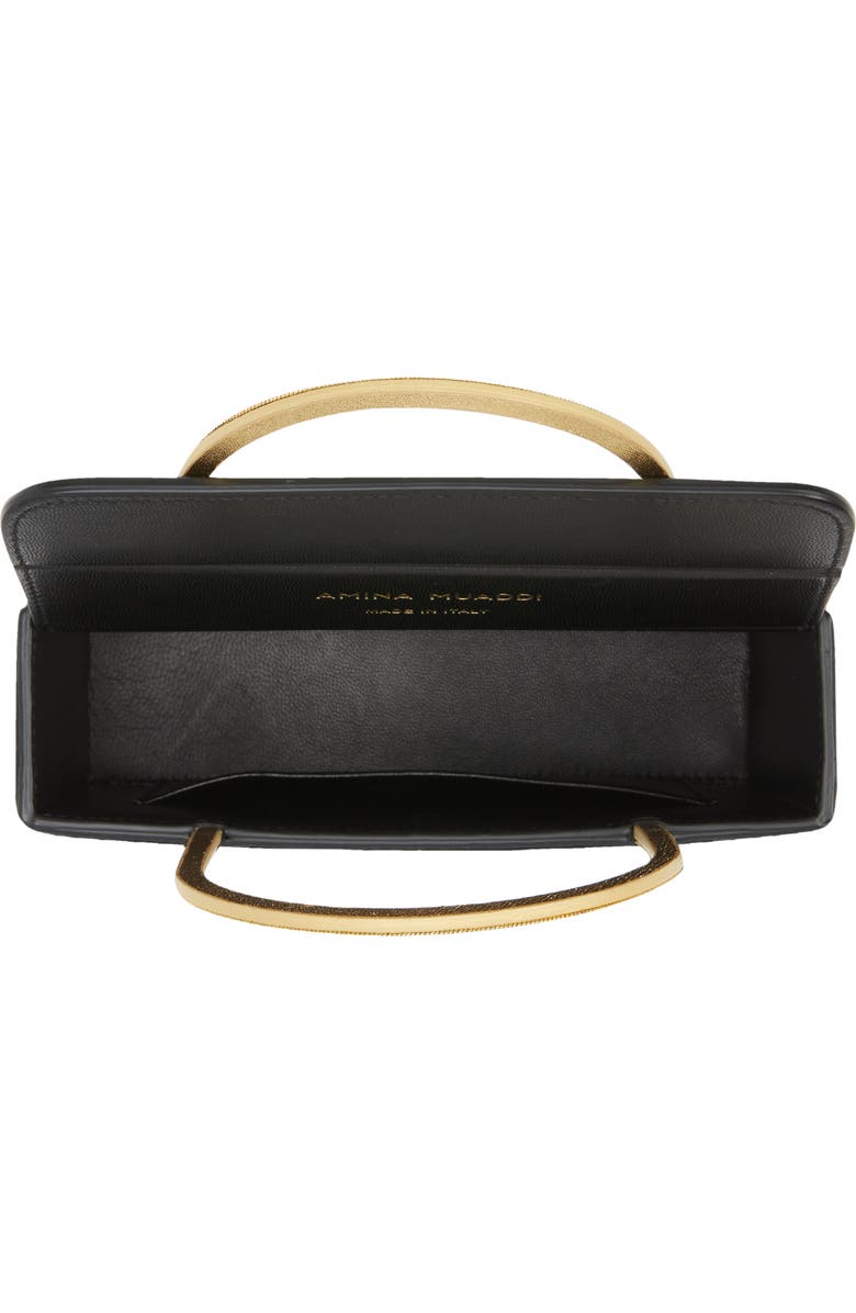 Amina Muaddi Amini Henson Leather Top Handle Bag, Alternate, color,