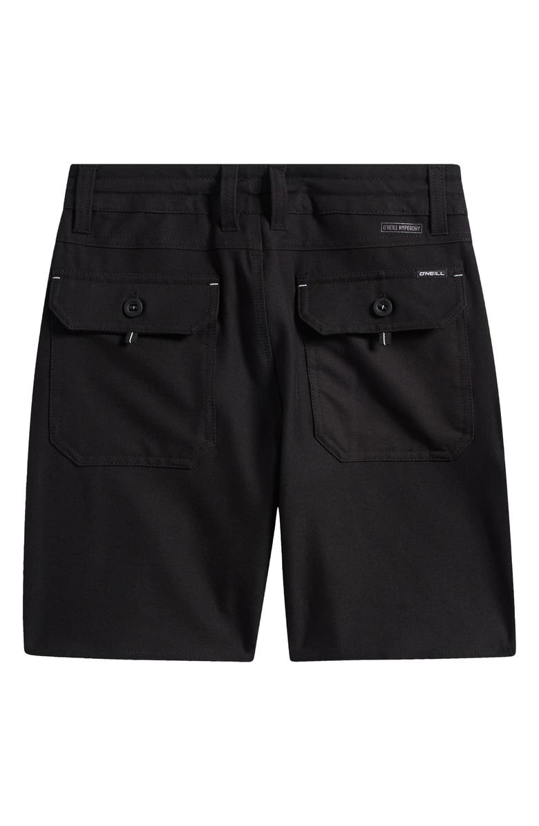 O'Neill Kids' Utility Scallop Hybrid Shorts, Alternate, color, Black