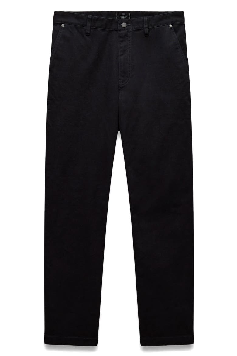 Grounds Standard Straight Leg Cotton Canvas Work Pants, Alternate, color, BLACK