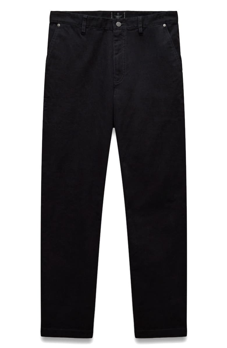 Reigning Champ Grounds Standard Straight Leg Cotton Canvas Work Pants, Alternate, color, Black