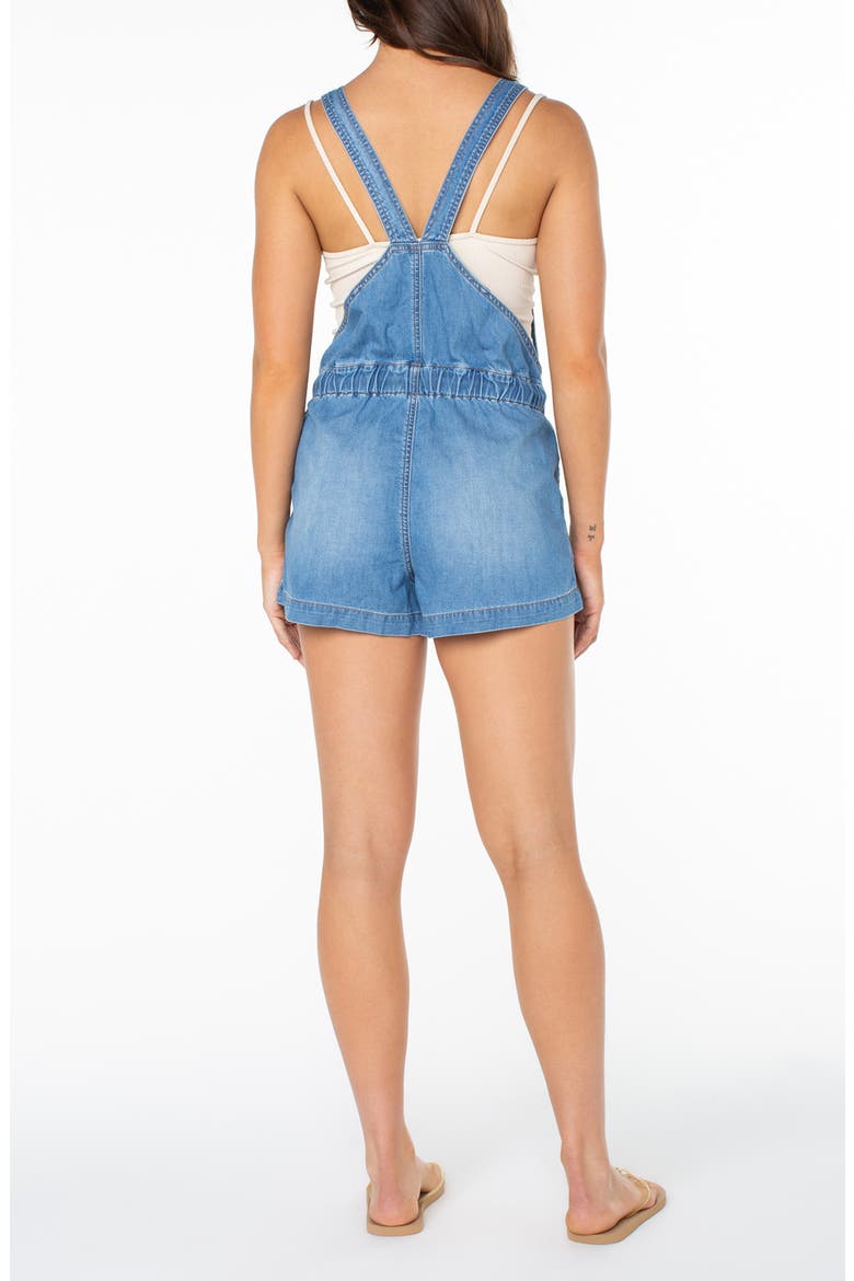 Beach Party Denim Short Overalls, Alternate, color, STRANDED
