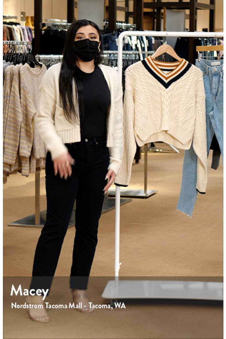 Women's Varsity Cable Sweater video