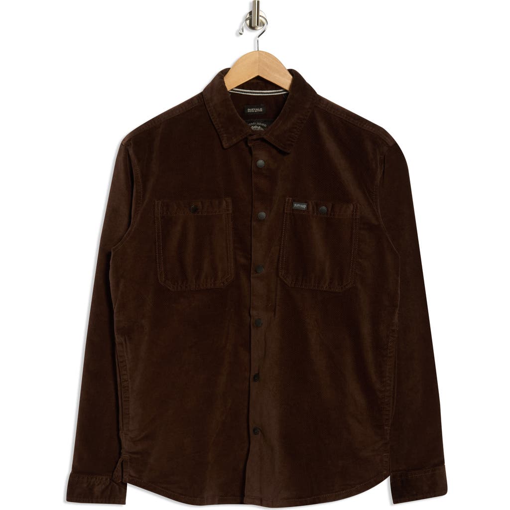 Buffalo Jeans Jaffar Corduroy Shirt Jacket In Brown