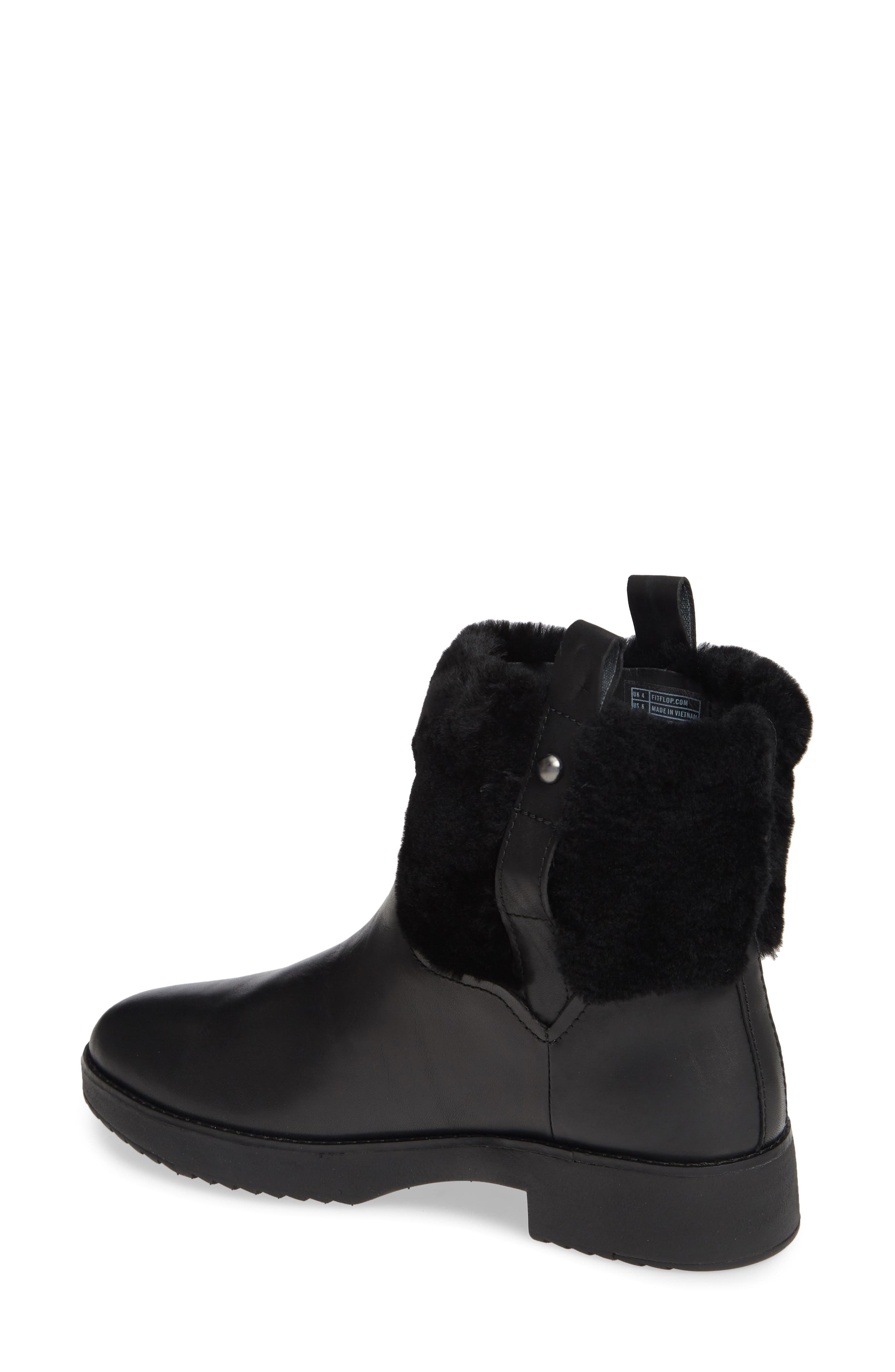 FitFlop Mimie Genuine Shearling Trim Bootie, Alternate, color, 