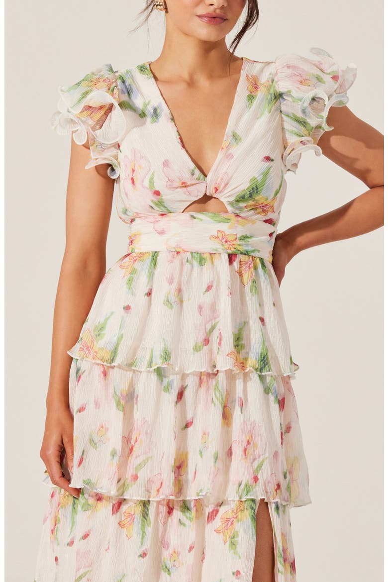 Emporia TIered Ruffle Dress, Alternate, color, CREAM PINK FLORAL