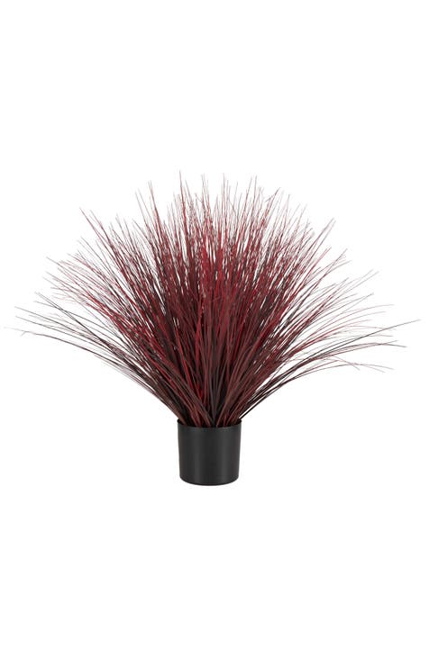 Red Faux Foliage Artificial Plant