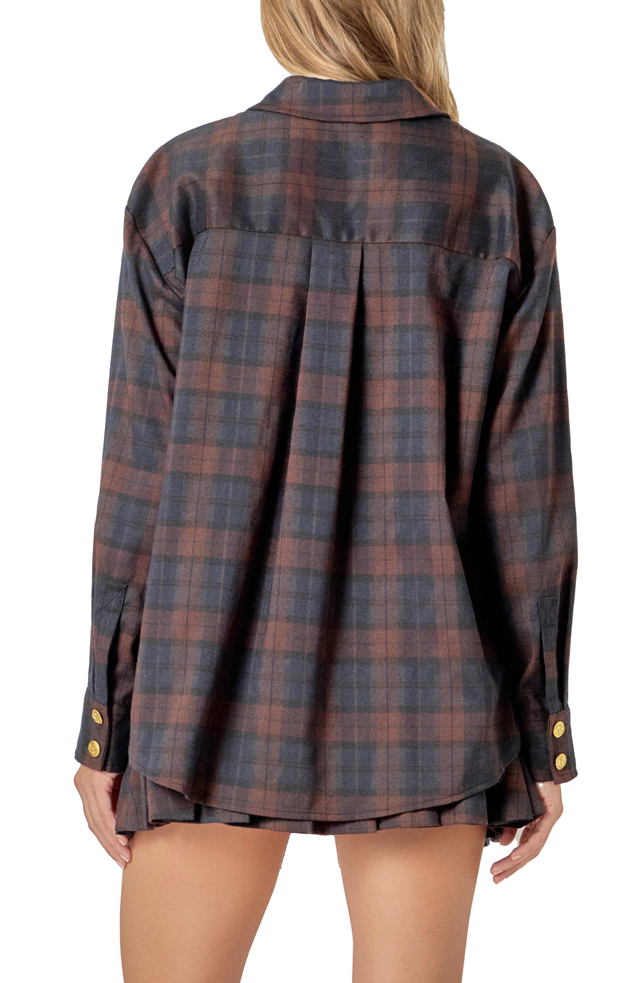Oversize Plaid Shacket - image 2