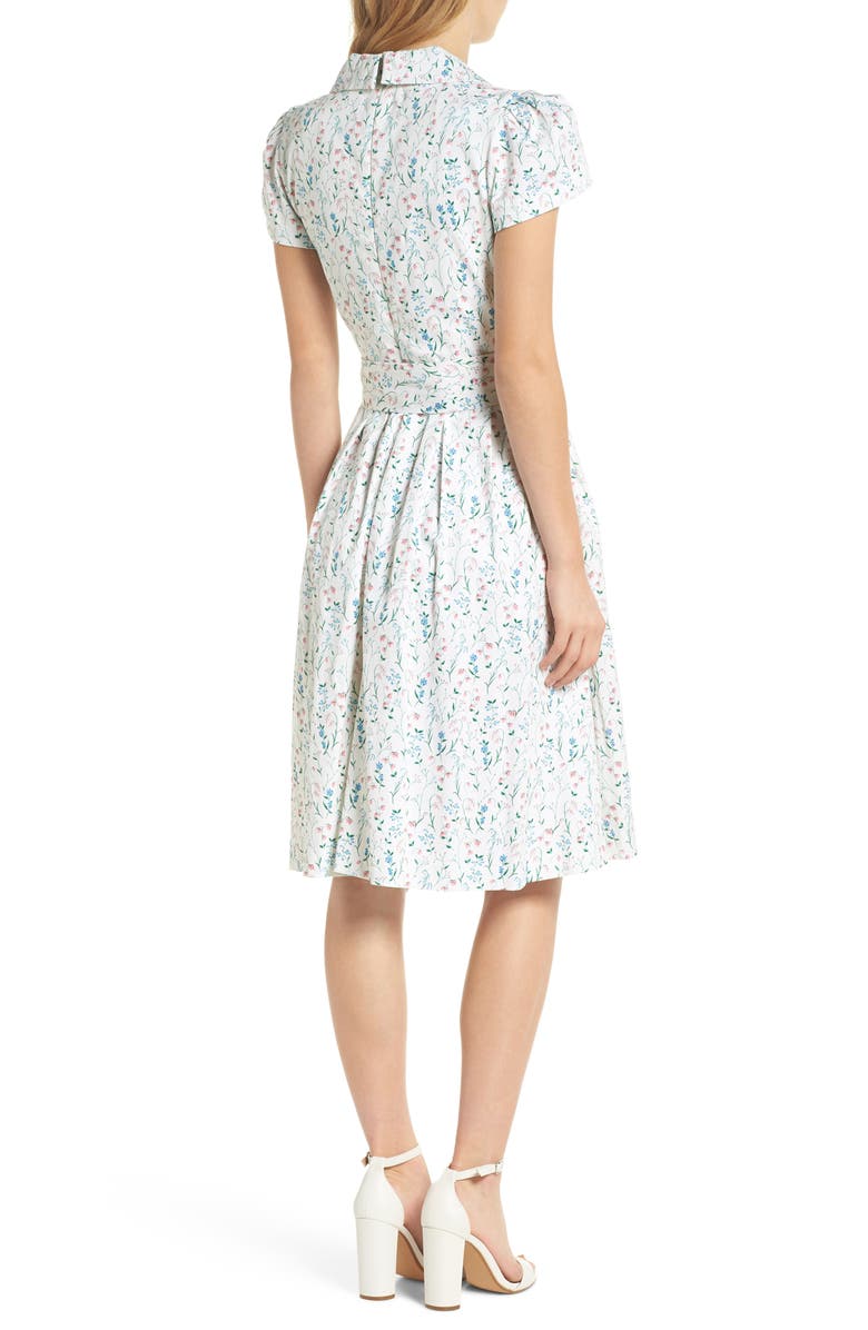Gal Meets Glam Collection Anne Spring Sprig Print Wrap Style Dress, Alternate, color,