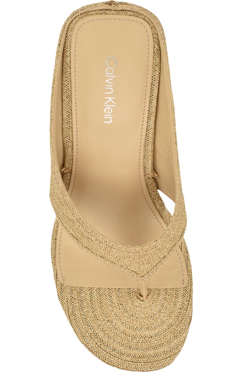 Calvin Klein Marcheli Wedge Sandal, Alternate, color, Raffia