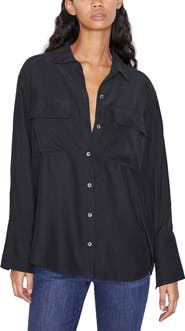 FRAME Boyfriend Silk Blouse