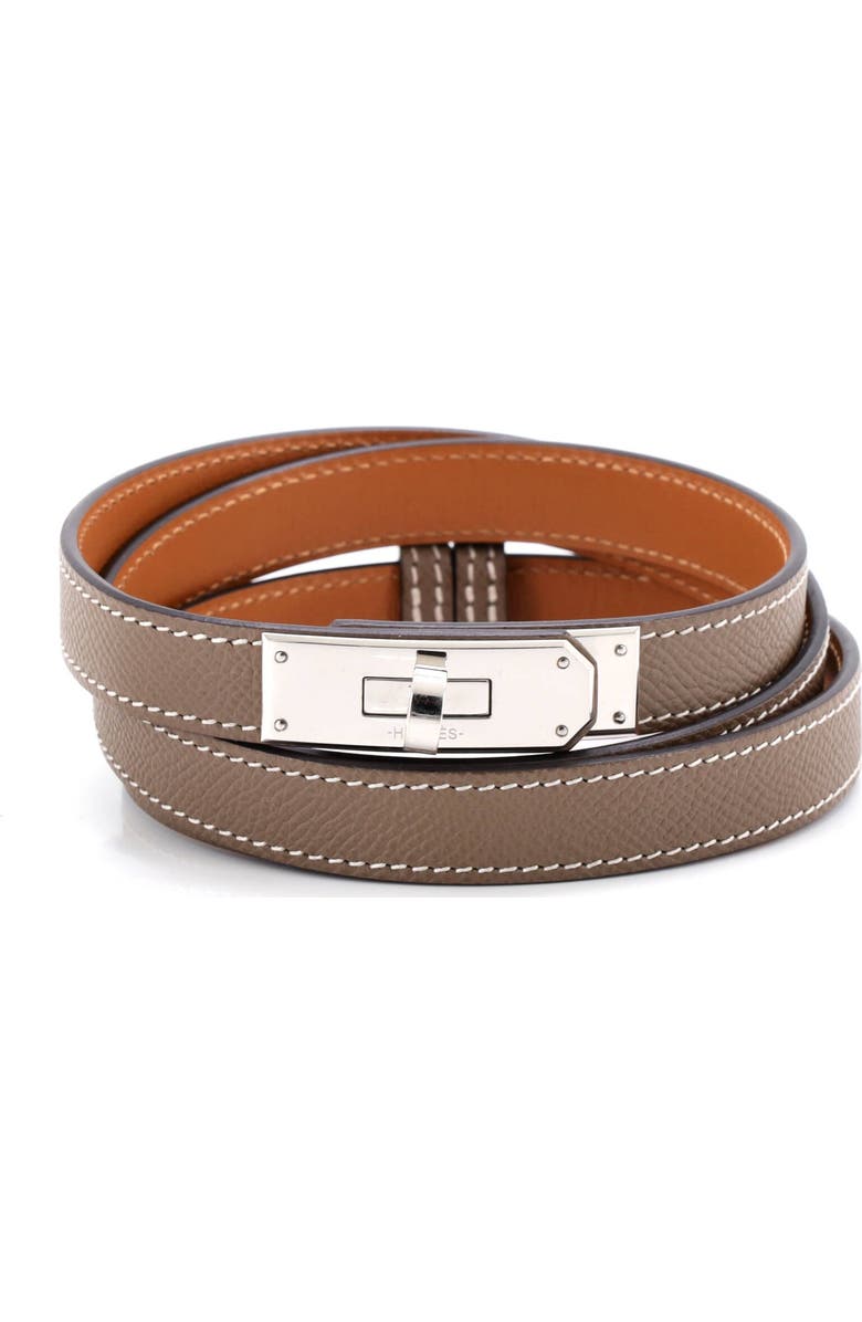 Pre-Owned Hermes Kelly Belt Leather Thin, Main, color,