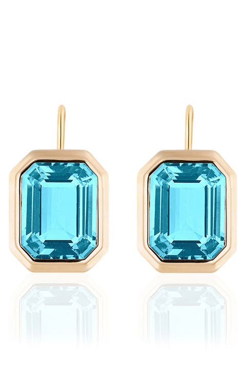 Manhattan Emerald Cut Drop Earrings