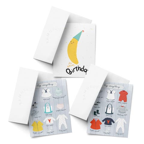 Baby Greeting Card Pack (3ct) "Banana, Everything Boy, Everything Girl"