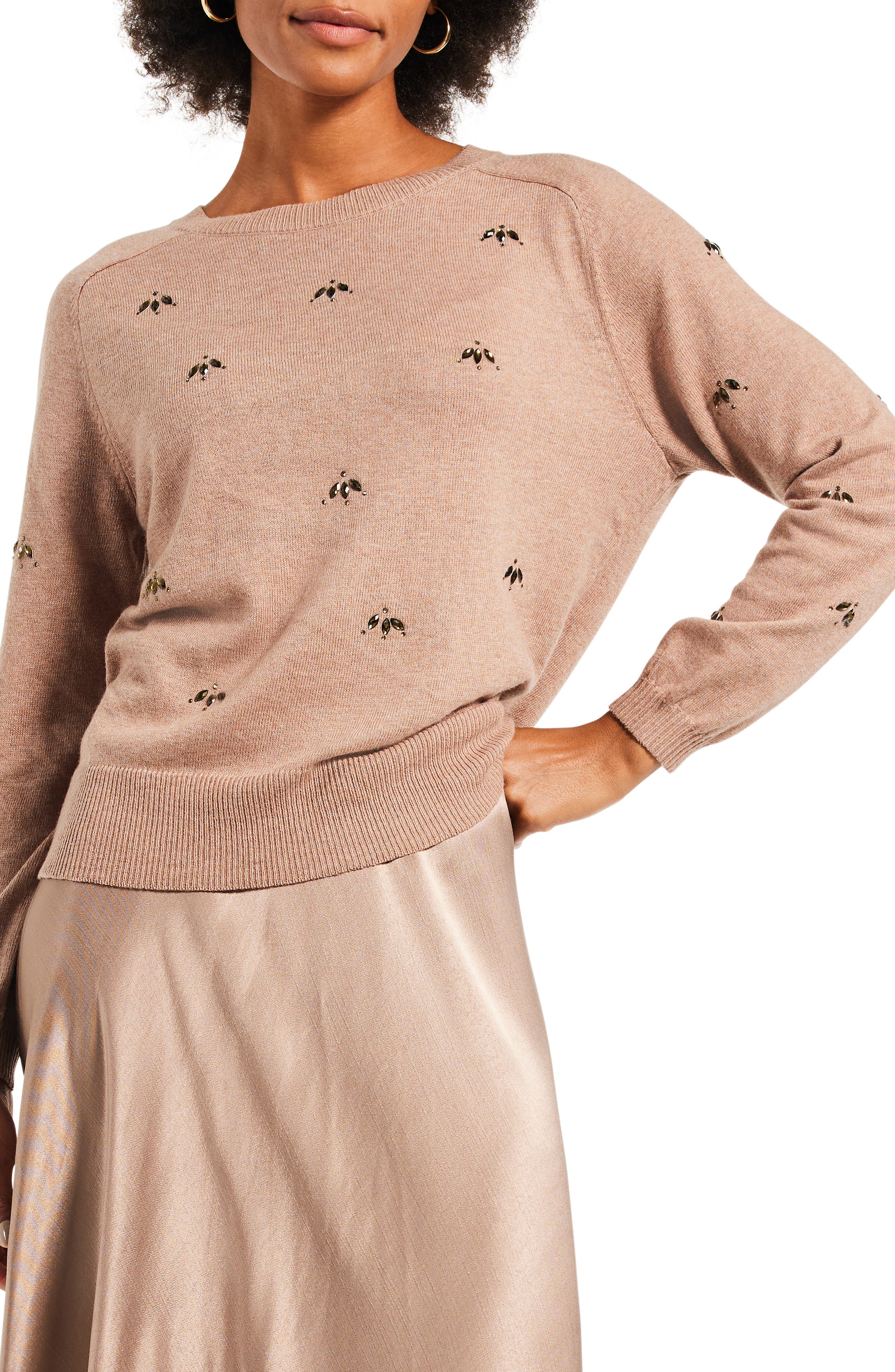 NIC+ZOE Hidden Gems Cotton Blend Sweater