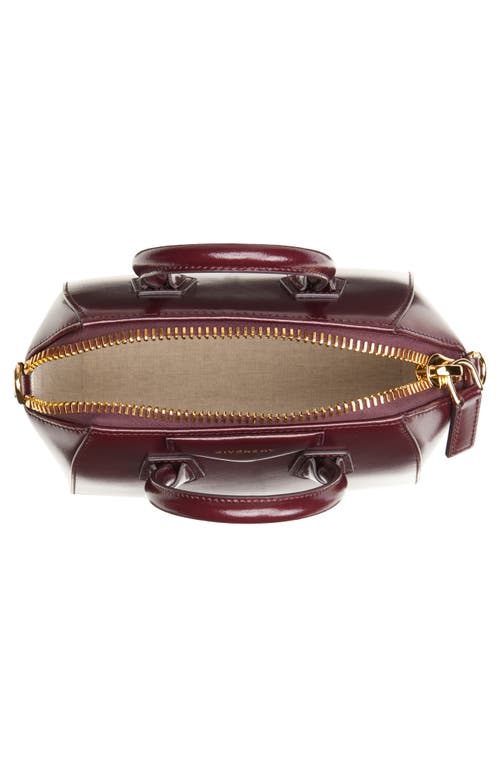 Givenchy Antigona Mini Top Handle Bag In Burgundy