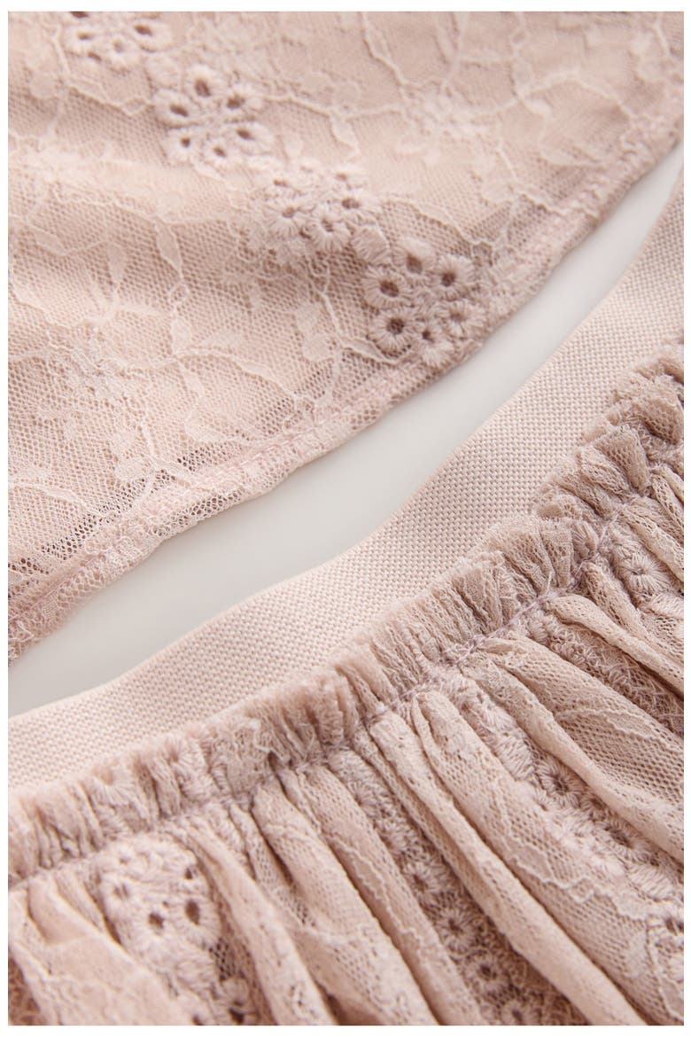 Kids' Embroidered Lace Top & Skirt Set, Alternate, color, PINK