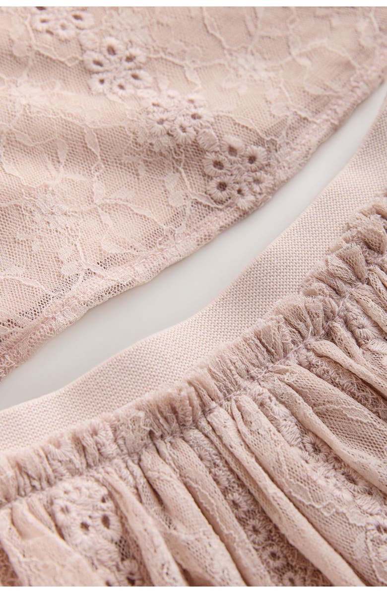 NEXT Kids' Embroidered Lace Top & Skirt Set, Alternate, color, Pink
