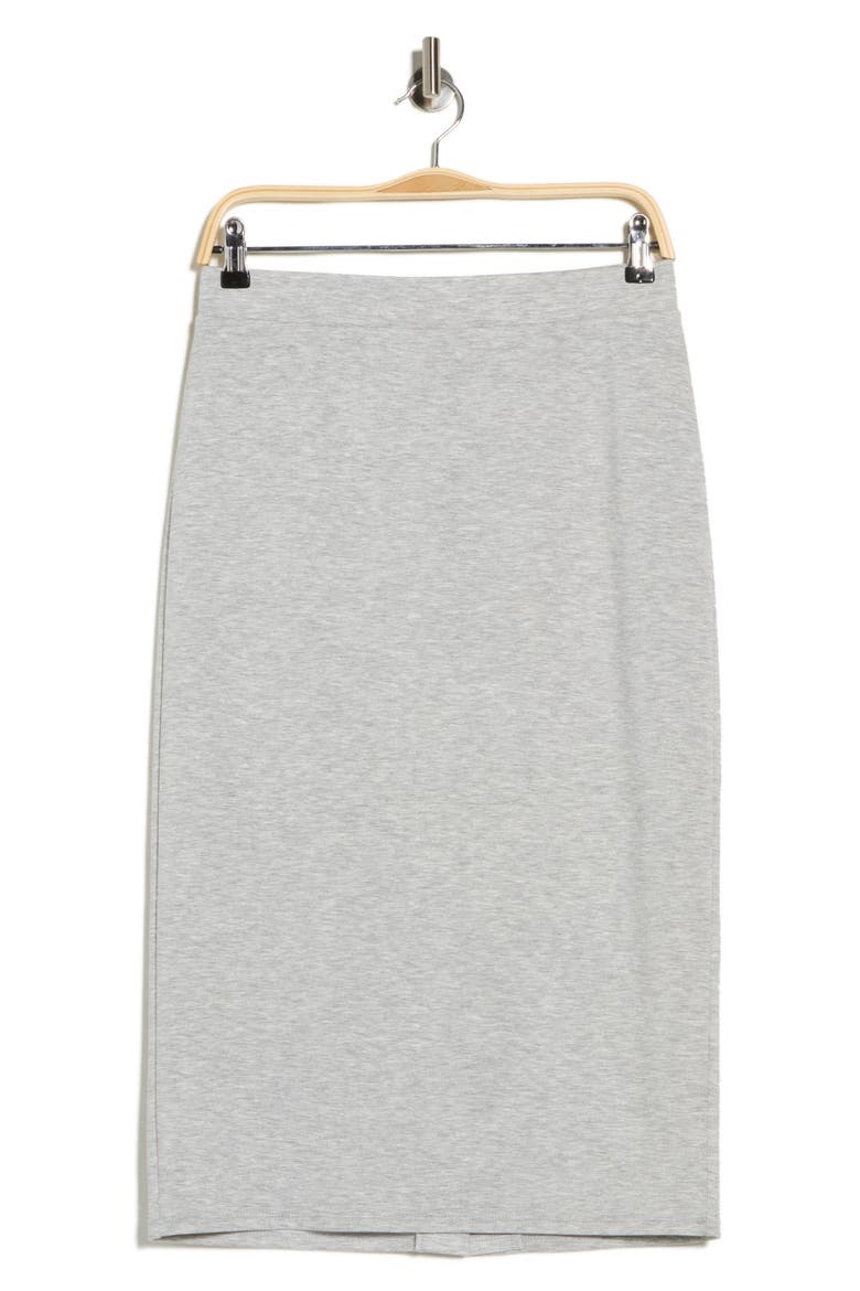 Scuba Midi Skirt, Alternate, color, GREY HEATHER