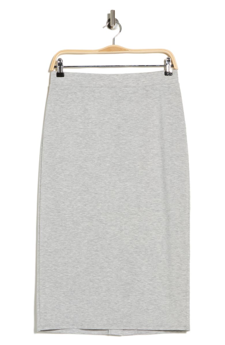 NORDSTROM RACK Scuba Midi Skirt, Alternate, color, Grey Heather
