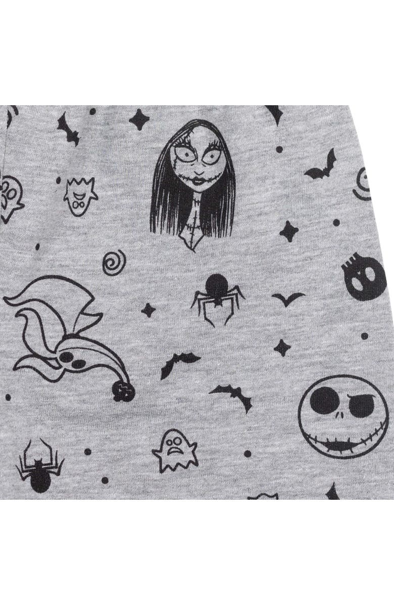 Disney Jack Skellington Nightmare Before Christmas T-Shirt & French Terry Shorts Set, Alternate, color, Black/Gray