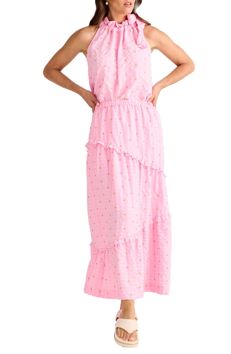 Brave+True Soul Seersucker Sleeveless Top, Alternate, color, Neon Pink Dobby